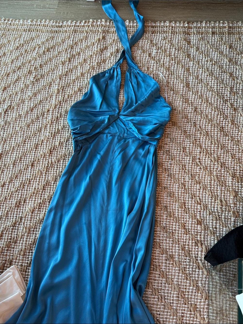 Reformation Teal Halter Maxi Dress